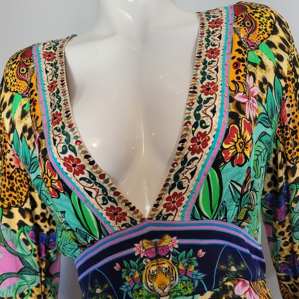 Camilla The Jungle Book Long Dress With Bell Sleeve, BNWT, Size M - Picture 6 of 12